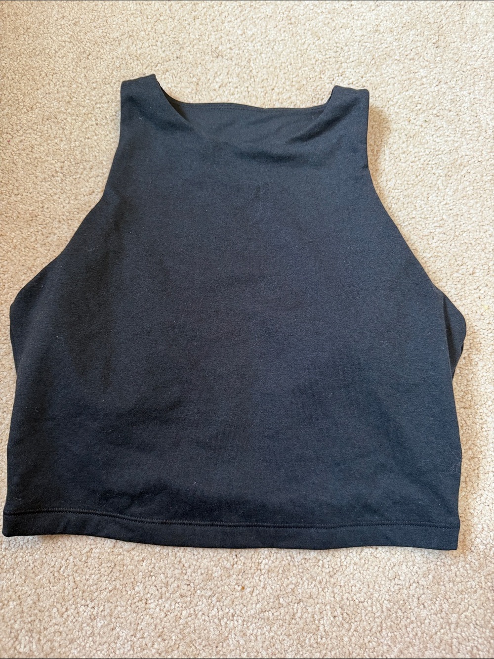 Old Navy Charcoal High-Neck Cropped Tank Top - Picture 2 of 3